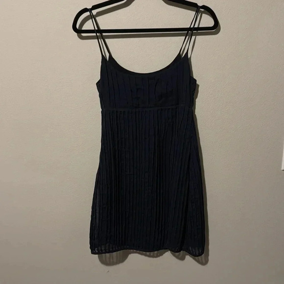 Alice & Olivia 100% Silk Mini Navy Blue Dress Womens XS Prom Homecoming Event - Picture 6 of 6